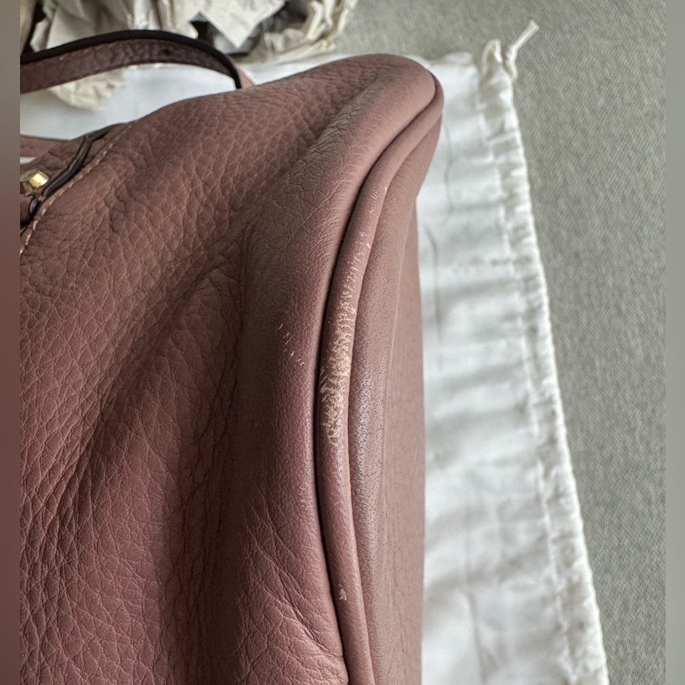 Michael Kors Rhea Medium Leather Backpack Bag in Mauve Dusty Rose - Picture 10 of 12